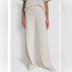 DKNY Women's Cream Wide Leg Pants